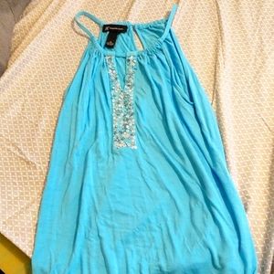 Light blue sleeveless women's top